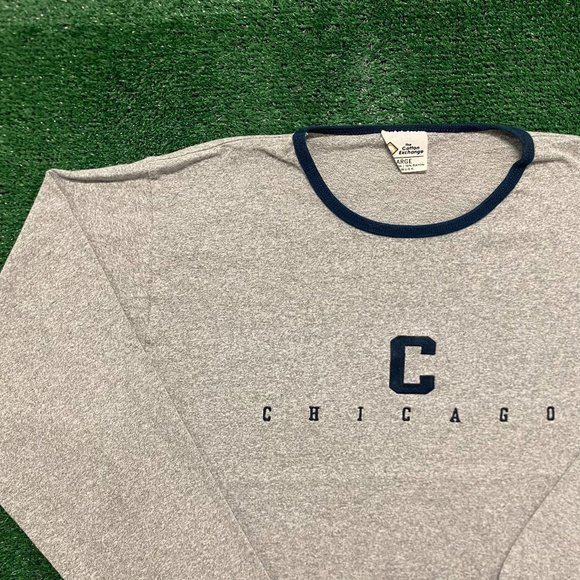 Vintage 90s Chicago Tourist Essential Drill Rap Ringer Tee - Picture 2 of 5